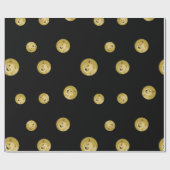 Dogecoinカッコいい暗号通貨コインサインパターン ラッピングペーパー (フラット)