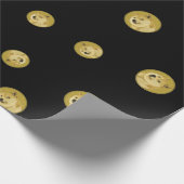 Dogecoinカッコいい暗号通貨コインサインパターン ラッピングペーパー (角)