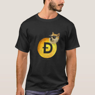 Dogecoinカッコいい月のコインのトークンにdoge Tシャツ