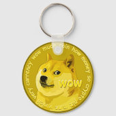 Dogecoinコインのロゴの暗号通貨 キーホルダー (正面)