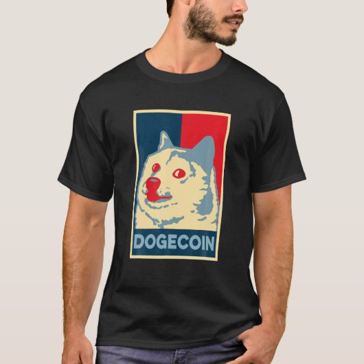 DogecoinコインドージHODL – 暗号ミーム男性の女性 Tシャツ (正面)