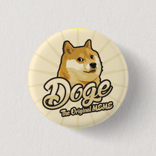 Dogecoinピンバッジ 缶バッジ (正面)