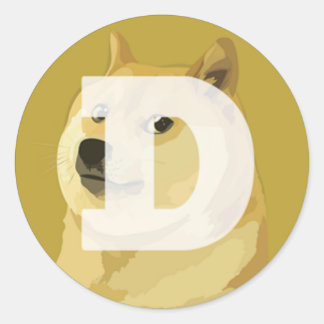 Dogecoinロゴシール ラウンドシール