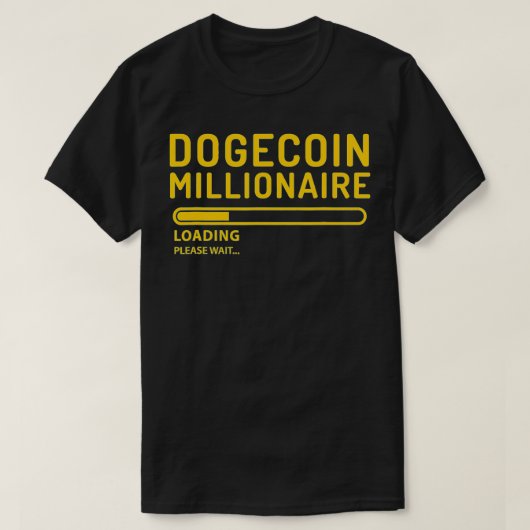 Dogecoin億万長者Bitcoin おもしろい Cryptocのロード Tシャツ (デザイン正面)