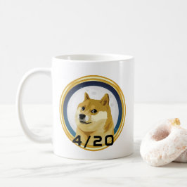 Dogecoin土影日4/20株価暗号おもしろい コーヒーマグカップ