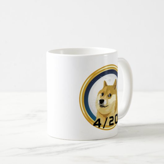 Dogecoin土影日4/20株価暗号おもしろい コーヒーマグカップ (正面右)