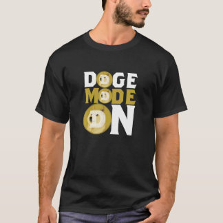 Dogecoin暗号通貨でのドージモード Tシャツ