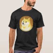 Dogecoin暗号通貨の多くのコイン Tシャツ (正面)