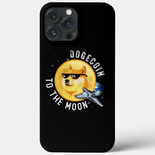 Dogecoin月の暗号通貨おもしろいミーム Case-Mate iPhoneケース (裏面)