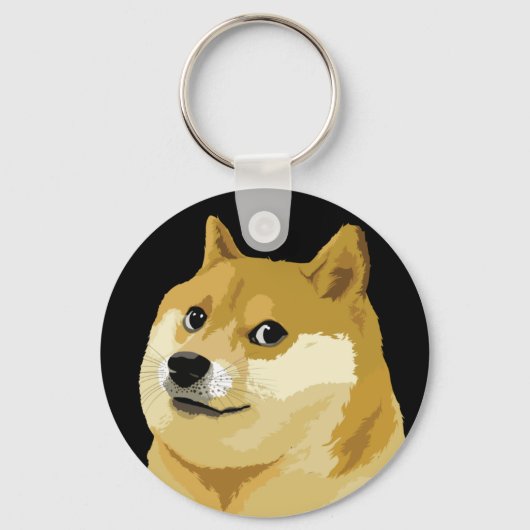 Dogecoin月の株式市場の暗号にDoge日 キーホルダー (正面)