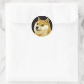Dogecoin月の株式市場の暗号にDoge日 ラウンドシール (バッグ)