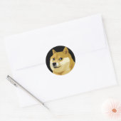 Dogecoin月の株式市場の暗号にDoge日 ラウンドシール (封筒)