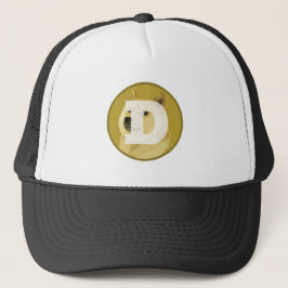 Dogecoin犬のロゴのリビールイメージ – Trucker Hat キャップ