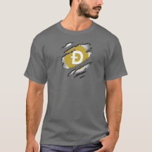 Dogecoin ロゴが下に隠れている破れた画像