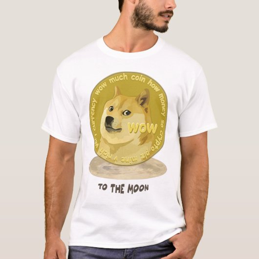 DogeCoin – 月へ Tシャツ (正面)
