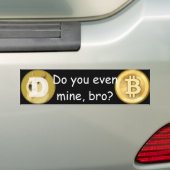 Dogecoin/Bitcoinのバンパーステッカー バンパーステッカー (車上)