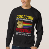Dogecoin Crypto Meme Dogecoin Backwards  Cryptocur スウェットシャツ (正面)