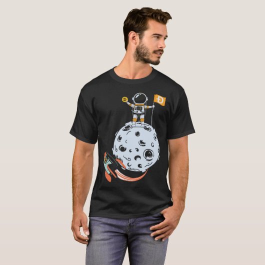Dogecoin Cryptocurrency Crypto Doge to the moon Tシャツ (正面フル)