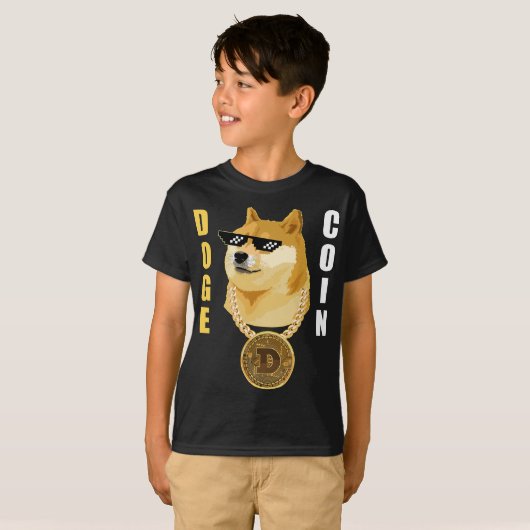 Dogecoin, Cryptocurrency Thug Doge Gansta Crypto A Tシャツ (正面フル)