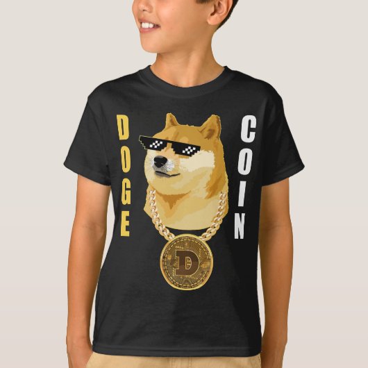 Dogecoin, Cryptocurrency Thug Doge Gansta Crypto A Tシャツ (正面)