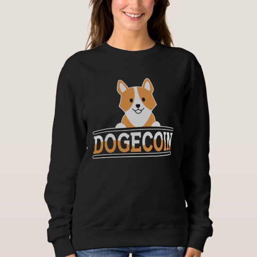 Dogecoin Digital Currency Meme Cryptocurrency Bloc スウェットシャツ (正面)