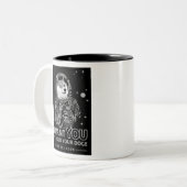 Dogecoin Doge月の暗号にあなたが欲しいおもしろい ツートーンマグカップ (正面左)