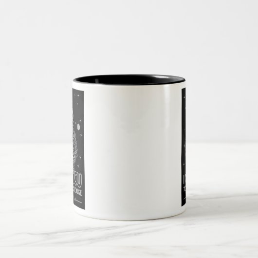 Dogecoin Doge月の暗号にあなたが欲しいおもしろい ツートーンマグカップ (中央)