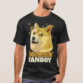 Dogecoin Fanboy DogeとCrypto Tシャツ (正面)