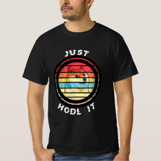 Dogecoin Just Hodl It Retro Design Tシャツ