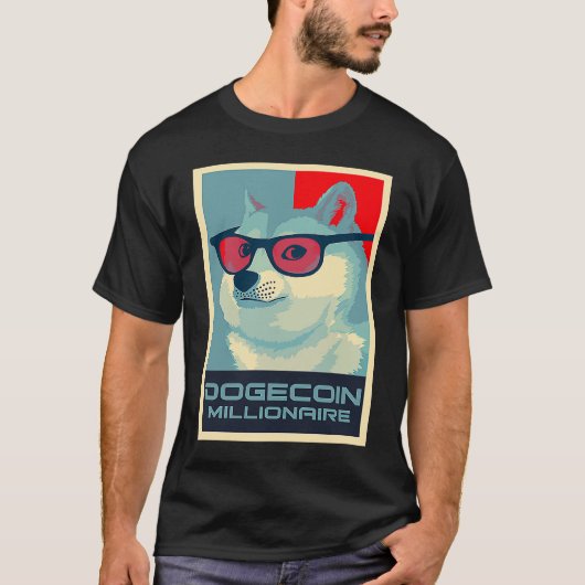 DOGECOIN Millionaire HODL Crypto SHIB Token to the Tシャツ (正面)