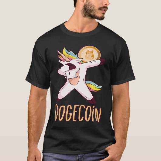 Dogecoin Moon Dab暗号通貨Bitcoin Dogecoin Tシャツ (正面)