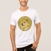 Dogecoin Wow Dogeコイン非常に多くの暗号通貨 トライブレンドTシャツ (正面)