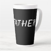 Dogfather – Funny Dog Dad Design カフェラテマグ (右アングル)