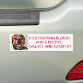 dogfightingrev、犬の戦いはFELO CRUELAND…です バンパーステッカー (車上)