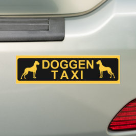 Doggen Taxi バンパーステッカー