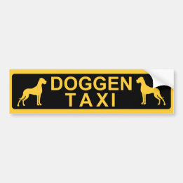 Doggen Taxi バンパーステッカー