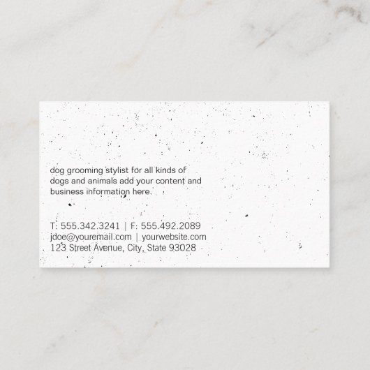 Doggieロゴ | 輝く泡 名刺 (裏面)