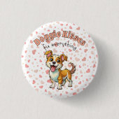 Doggie Kisses Button 缶バッジ (正面)