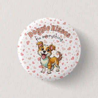 Doggie Kisses Button 缶バッジ