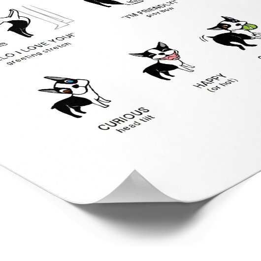 DOGGIE LANGUAGE Large Poster ポスター (角)