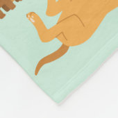 Doggie Loveグリーンフリースブランケットのカスタマイズ フリースブランケット (角)