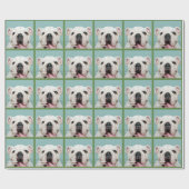 Doggie LOVEサンタパーソナライズされたギフト ラッピングペーパー (フラット)