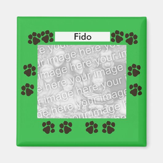 Doggie's Day Photo magnet マグネット (正面)