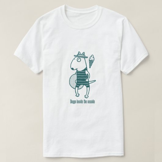 Doggo beside the seaside: Green Tシャツ (デザイン正面)