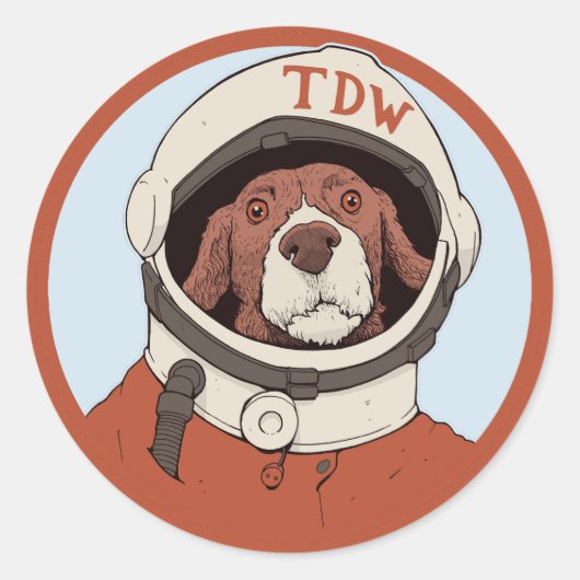 Doggo-naught、ステッカー ラウンドシール (正面)