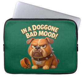 Doggone bad mood bulldog – funny dog for work ラップトップスリーブ
