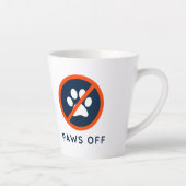 DogGoneIt - Paws Off- 12オズ カフェラテマグ (右)