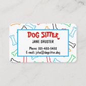 Doggy treats pattern various colors simple 名刺 (正面)