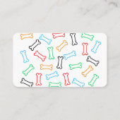 Doggy treats pattern various colors simple 名刺 (裏面)