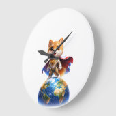 DOGI Hero – Save The World ラージ壁時計 (傾斜)